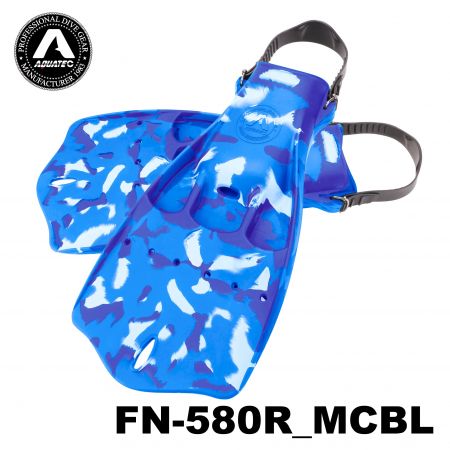 Aquatec ocean camo Jetfins FN-580S with Rubber strip